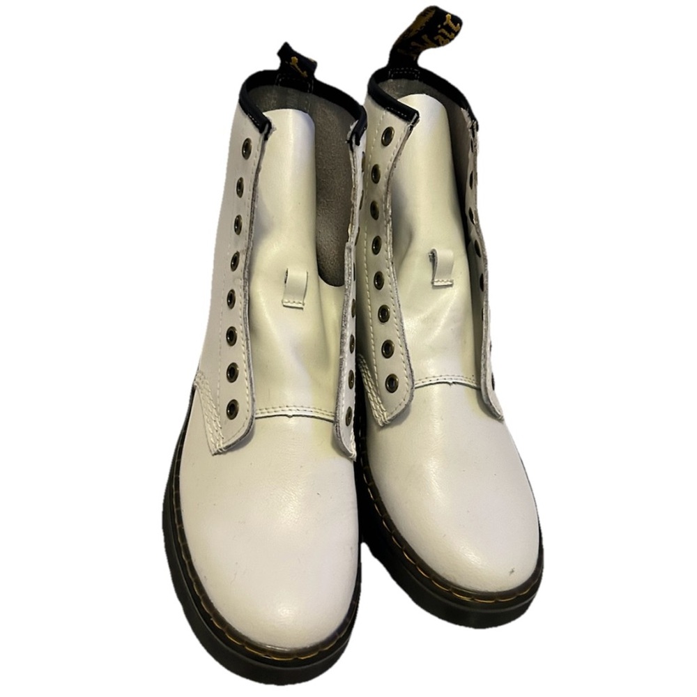 Dr. Martens White Leather Boots